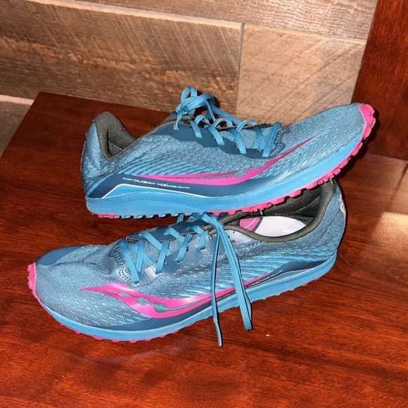 Saucony Shoes - Saucony Kilkenny XC 8 Spike Teal & Pink Track Shoes w Spikes Included